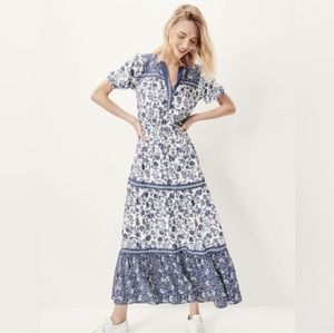 Gap split vneck drawstring dress Small